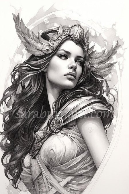 Валькирия эскиз тату