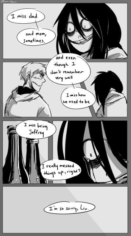 Комикс по крипипасте джефф и