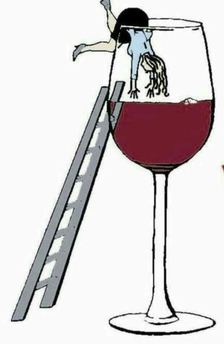 Рисунок бокала с вином