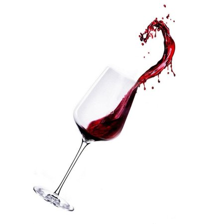 Бокал вина на белом фоне