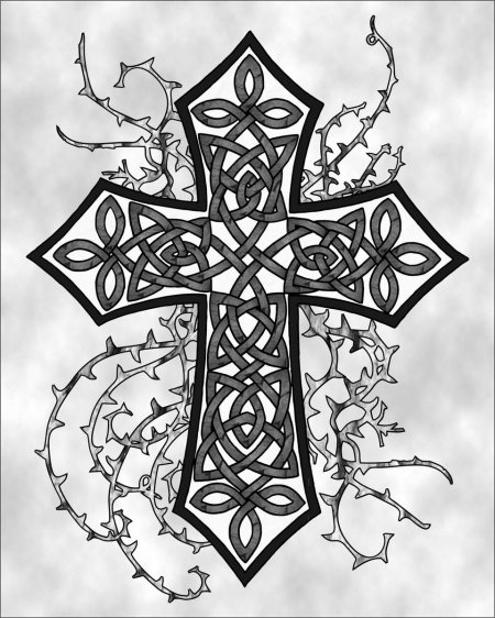 Кельтский крест тату эскизы