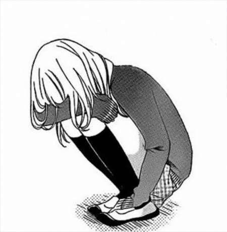 Грустные аниме арты