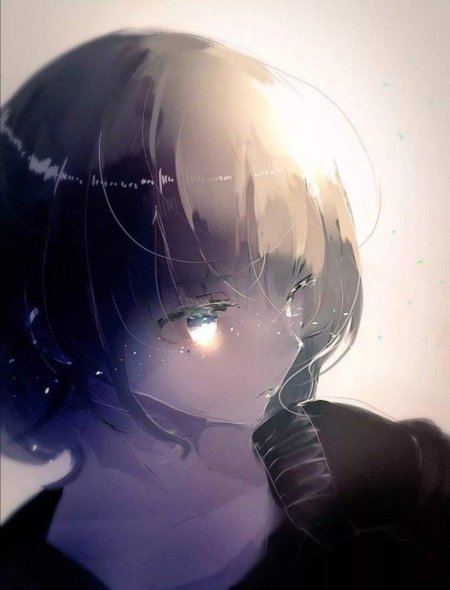 Аниме грустная девушка