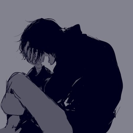 Аниме парни плачут депрессия