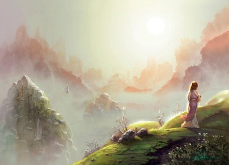 Девушка на обрыве