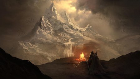 Горы фэнтези арт