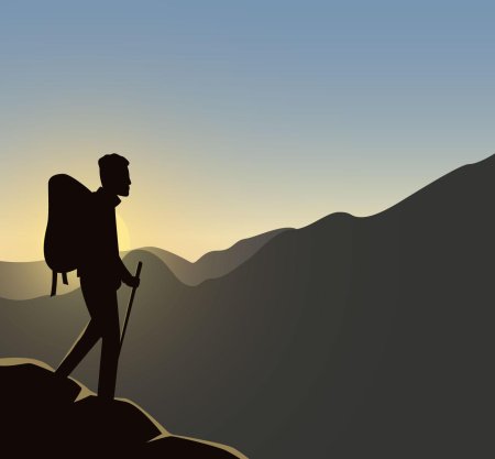 Силуэт путешественника