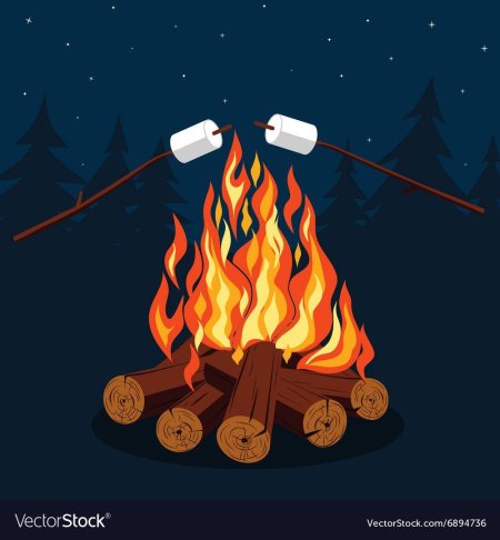 Костер иллюстрация