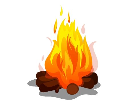 Костер мультяшный