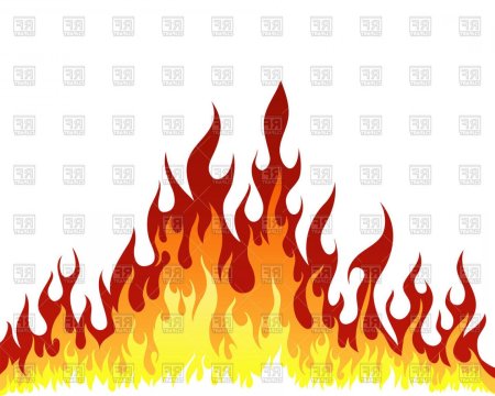 Огонь на прозрачном фоне