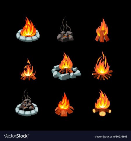 Символы туризма костёр