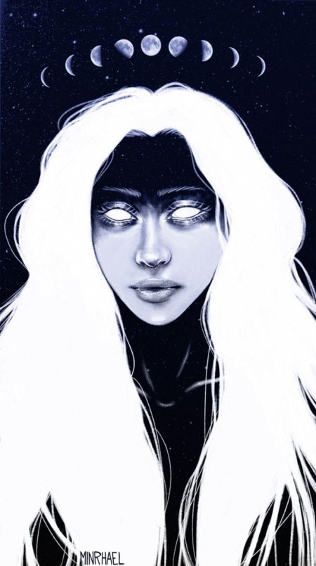 Селена богиня луны арт