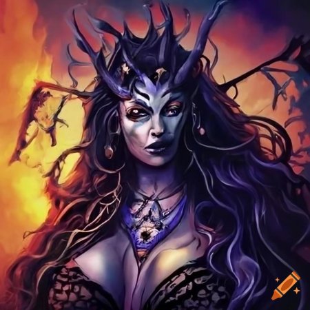 Демон с рогами