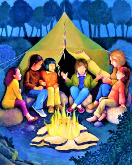 Люди у костра