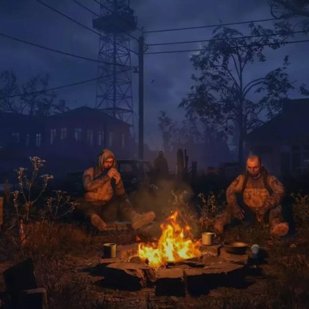 Сталкер у костра