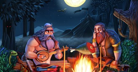 Викинги у костра