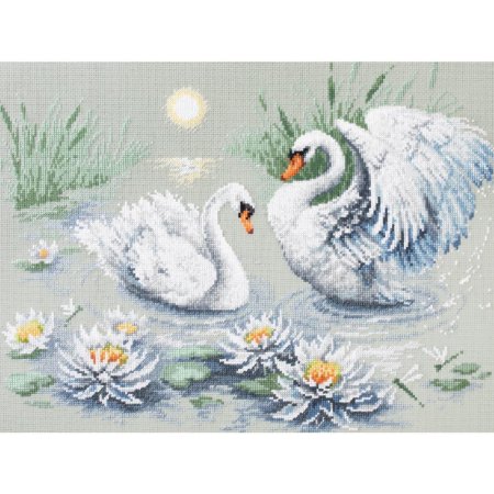 Набор для вышивания чудесная игла лебединая пара