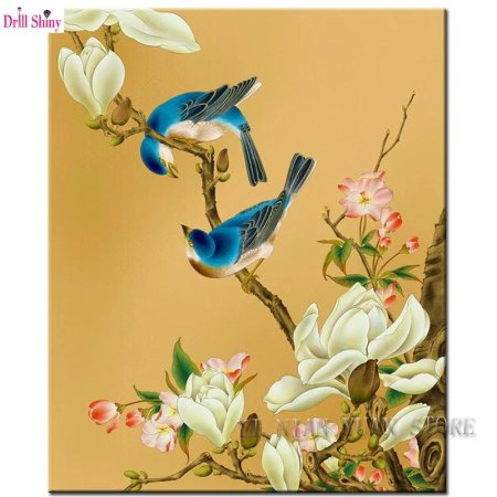 Живопись цветы и птицы