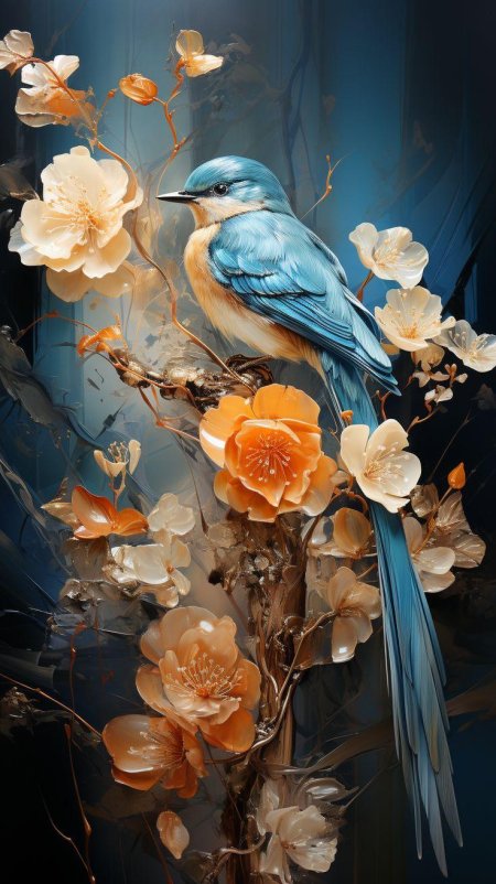 Птица картина