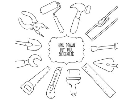 Строительные инструменты раскраска