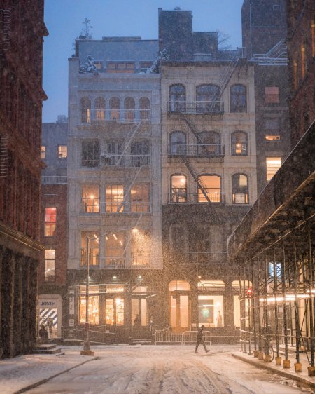 Нью-йорк квинс улицы зимой