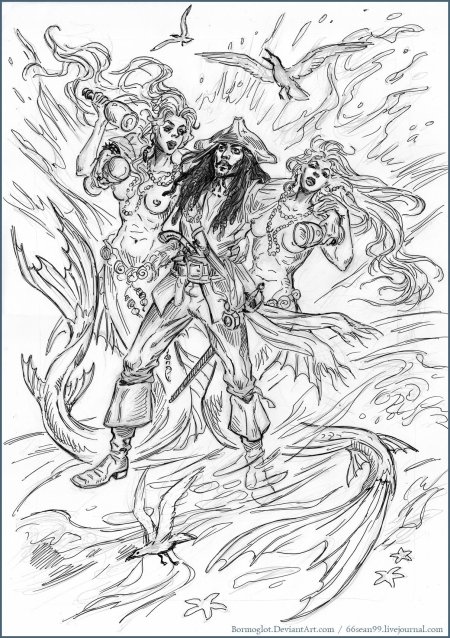 Пираты карибского моря рисунки