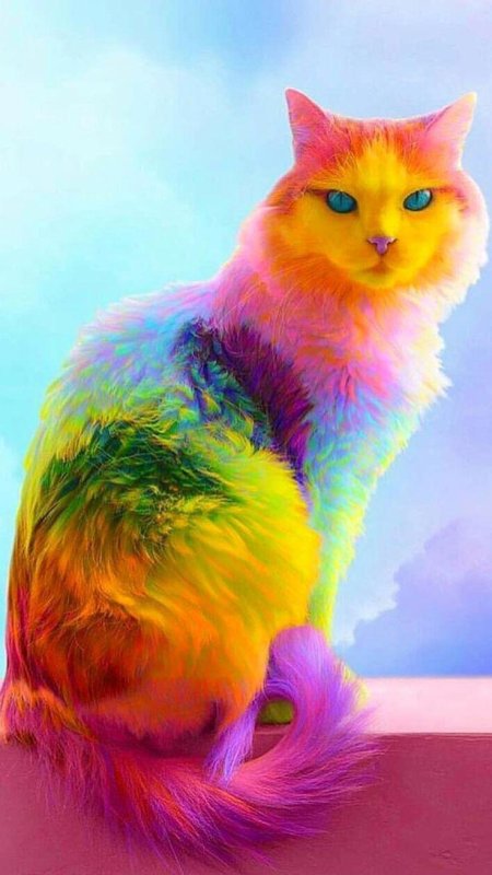Радужная кошка