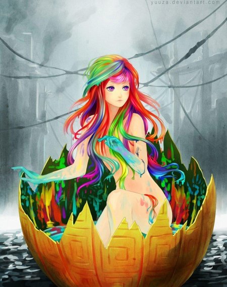 Радужные волосы