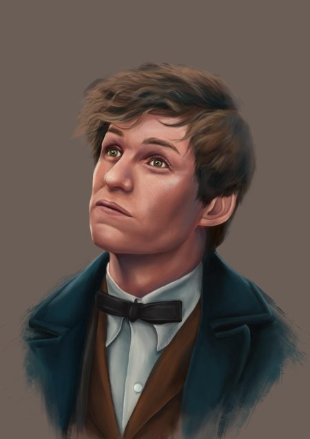 Ньют саламандер портрет