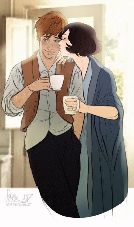 Ньют саламандер и тина гольдштейн