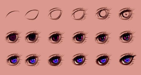 Покрас глаз в саи