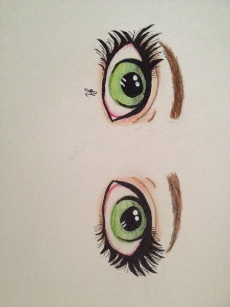 Красивые мультяшные глаза