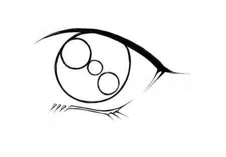 Раскраска глаза аниме