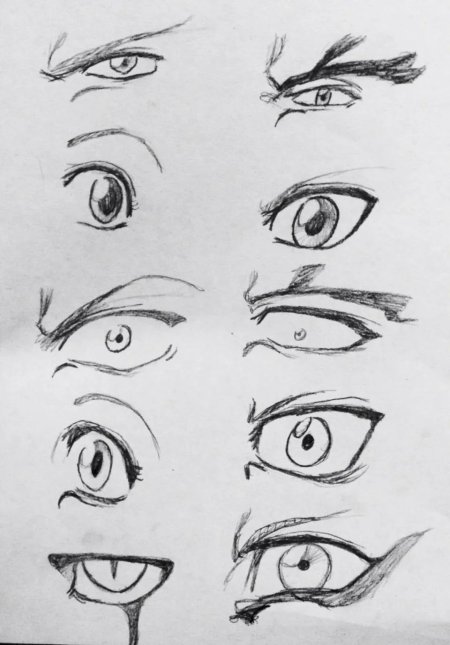 Глаза рисунок аниме мужские