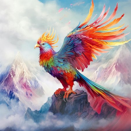 Птица разноцветная