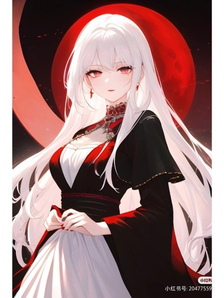 Беловолосая девушка арт