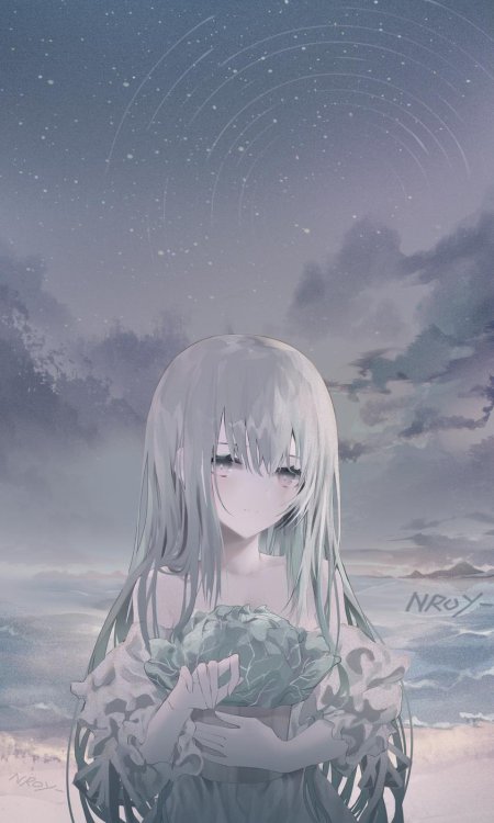 Серебристые волосы аниме