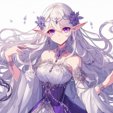 Аниме белые волосы