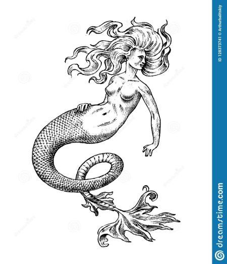 Эскиз русалки