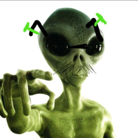 Инопланетяне на белом фоне