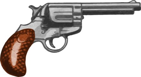 Револьвер на прозрачном фоне