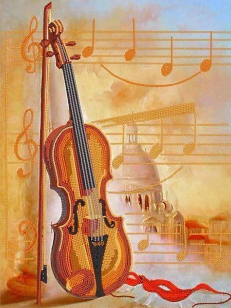 Вышивка скрипка