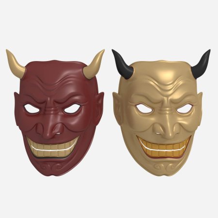 3d модель маска демона