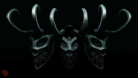 Маска демона с рогами