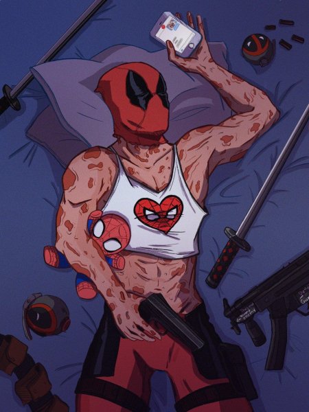Дэдпул для срисовки