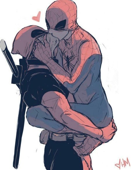 Дэдпул и человек паук любовь