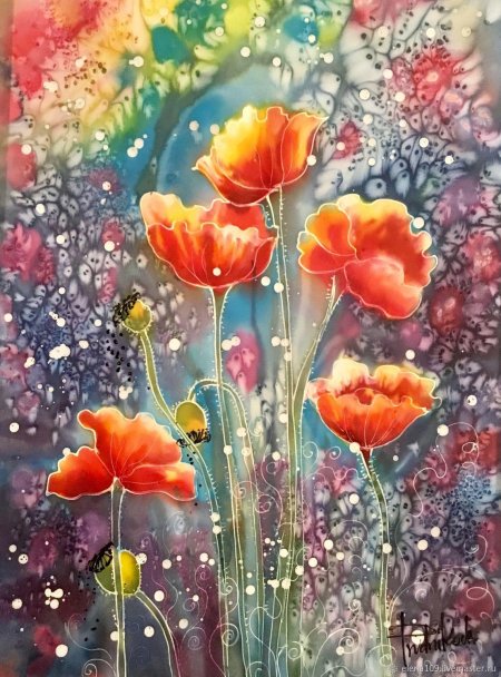 Маки картина лариса батенкова