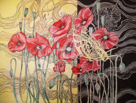 Декоративная живопись цветы