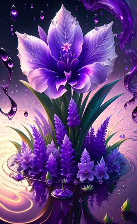 Фиолетовые цветки