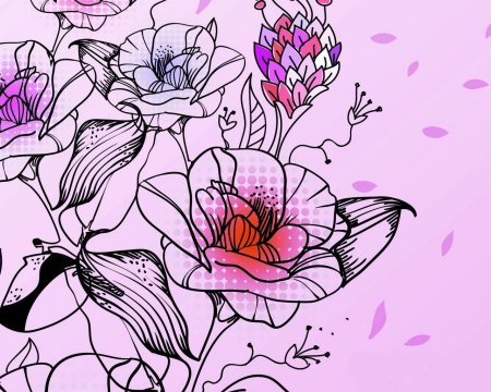 Векторная графика цветы